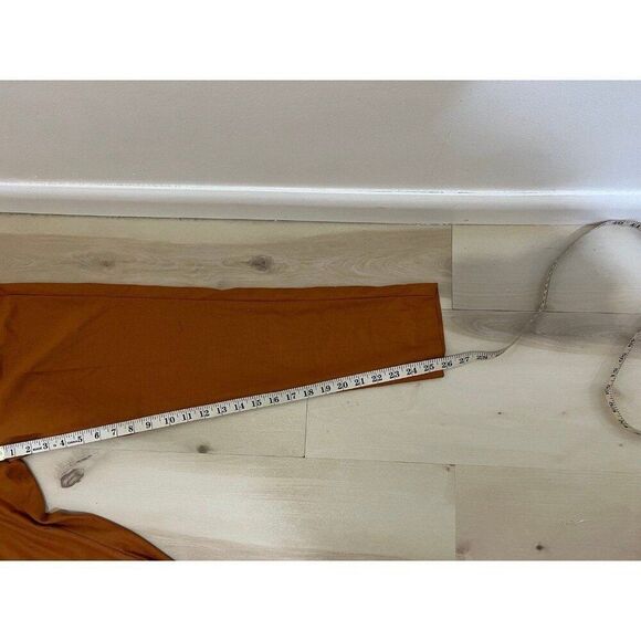 DKNY NWT Women Orange Flat Front Poly Rayon Trouser Pants Size 6 Small Fall Chic - Picture 11 of 12